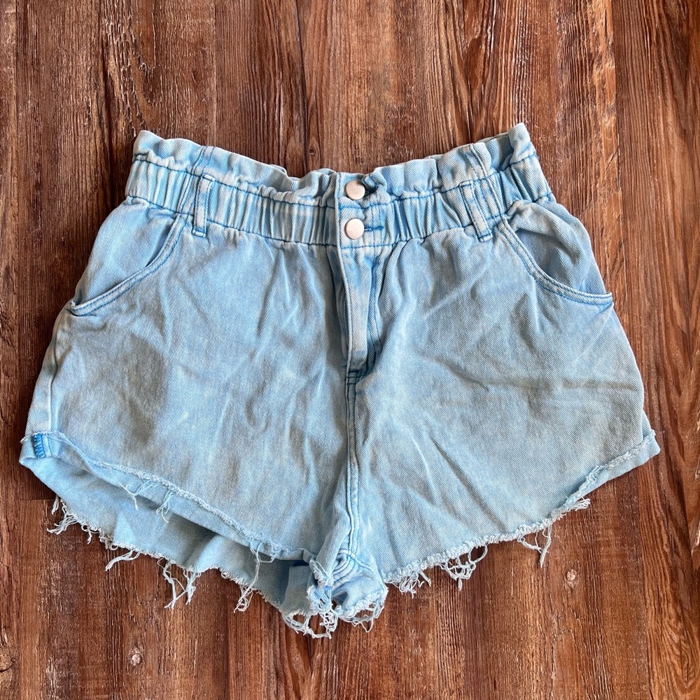 Light Blue Denim Women Shorts